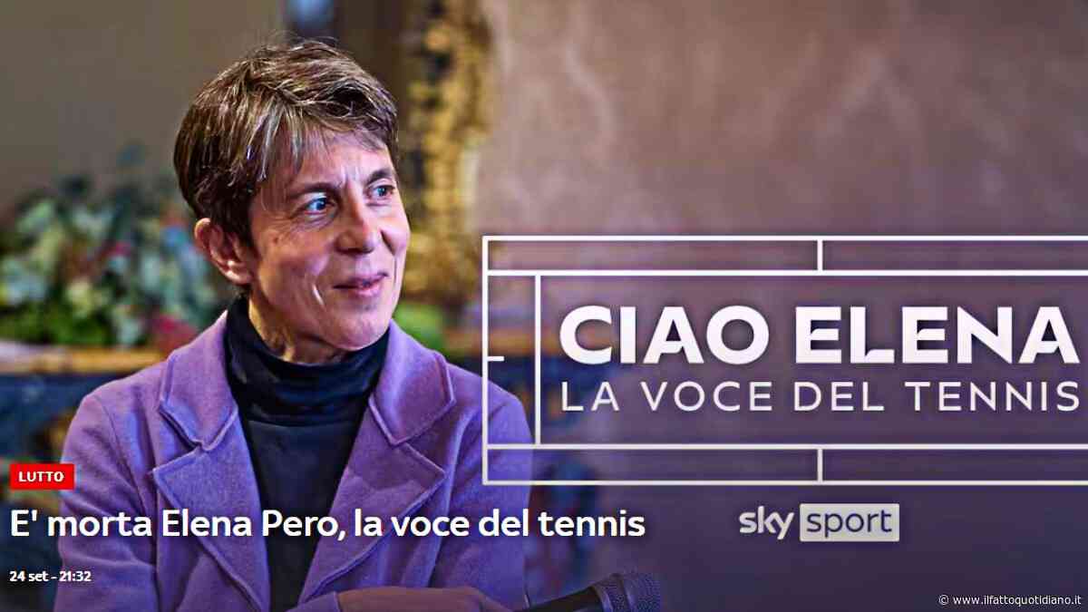 Morta Elena Pero, la voce del tennis italiano: aveva 60 anni