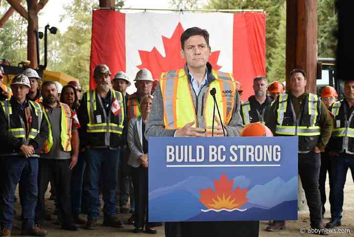 Buy Canadian campaign announcement made by David Eby at Lower Mainland stop