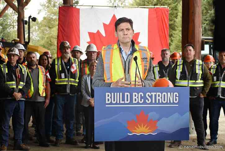 Buy Canadian campaign announcement made by David Eby at Lower Mainland stop