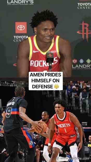 Amen Thompson on having more motivation to be All-Defense after his brother made one last season