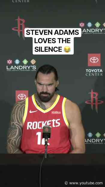Amusing moment at Steven Adams' presser where he sits down to a brief silence from the press