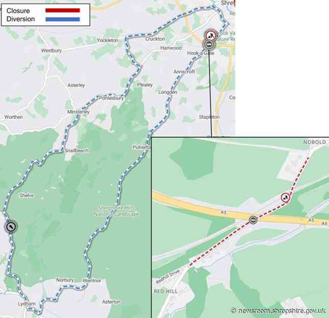 Stretch of Longden Road near Shrewsbury to be resurfaced