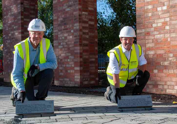 Historic town walls feature unveiled at Riverside Gardens