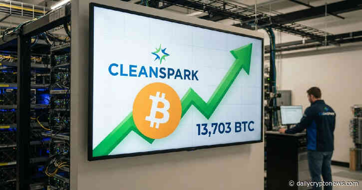 CleanSpark Inc Bitcoin Treasury Swells to 13,703 BTC
