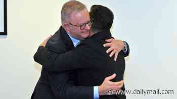 Anthony Albanese hugs Zelenskyy and boosts Ukraine aid by $60million as new pact is signed