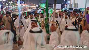 Crowds celebrate Saudi National Day with flags, performances and military parade