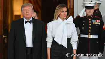 Protesters drown out US national anthem as Trump left 'mortified' ahead of Xi Jinping state dinner