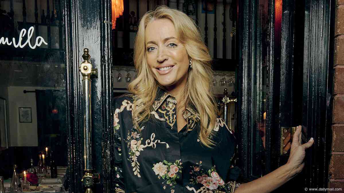 Jackie O Henderson stages impromptu streetside photo shoot as she makes a rare appearance at Sydney launch of Camilla's new fashion range
