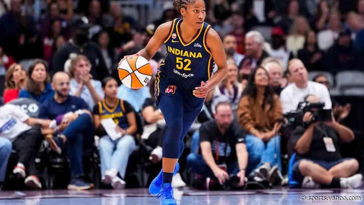 Fever guard Ty Harris carried off court after sustaining ankle injury