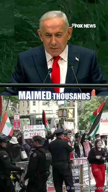 Netanyahu CALLS OUT ‘PHONY’ protesters, delegates who walked out #shorts #foxnews #news #us