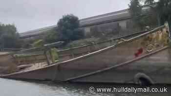 'It can happen in the blink of an eye' - Couple's mission to clean up River Hull by re-floating derelict boats
