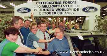 Pictures show Ford Halewood workers celebrating a landmark moment