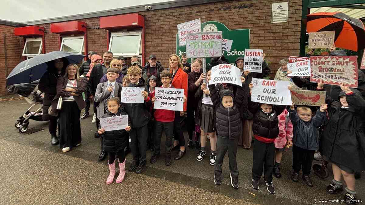 School closure protesters march on council building - only to find it shut