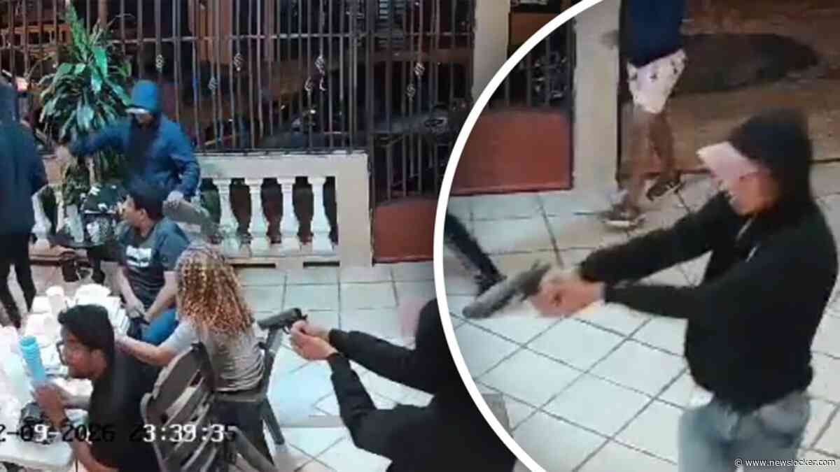 Bizarre overval vastgelegd op camera: gewapende mannen gaan opvallend kalm te werk