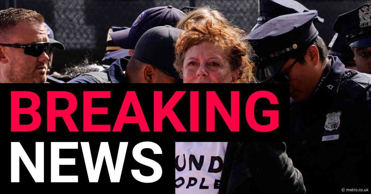 Susan Sarandon arrested at protest against Benjamin Netanyahu