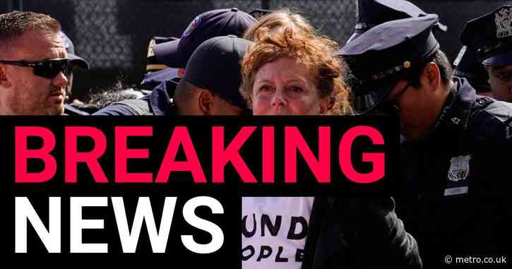 Susan Sarandon arrested at protest against Benjamin Netanyahu
