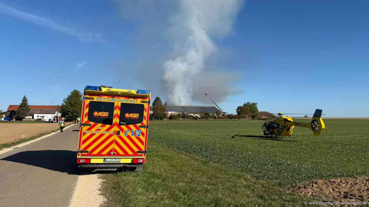 Scheune in Brand: Großeinsatz der Feuerwehr in Altheim