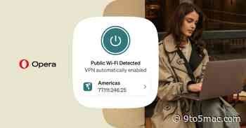 Opera’s free built-in VPN can now turn on automatically when using public Wi-Fi
