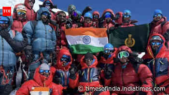 23 Himveers battle weeks of gruelling Himalayan climbing to reach 24,131-ft Mt Abi Gamin &amp; unfurl Tricolour