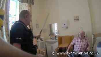 Moment care home pensioner, 92, tasered and pepper-sprayed by police officers