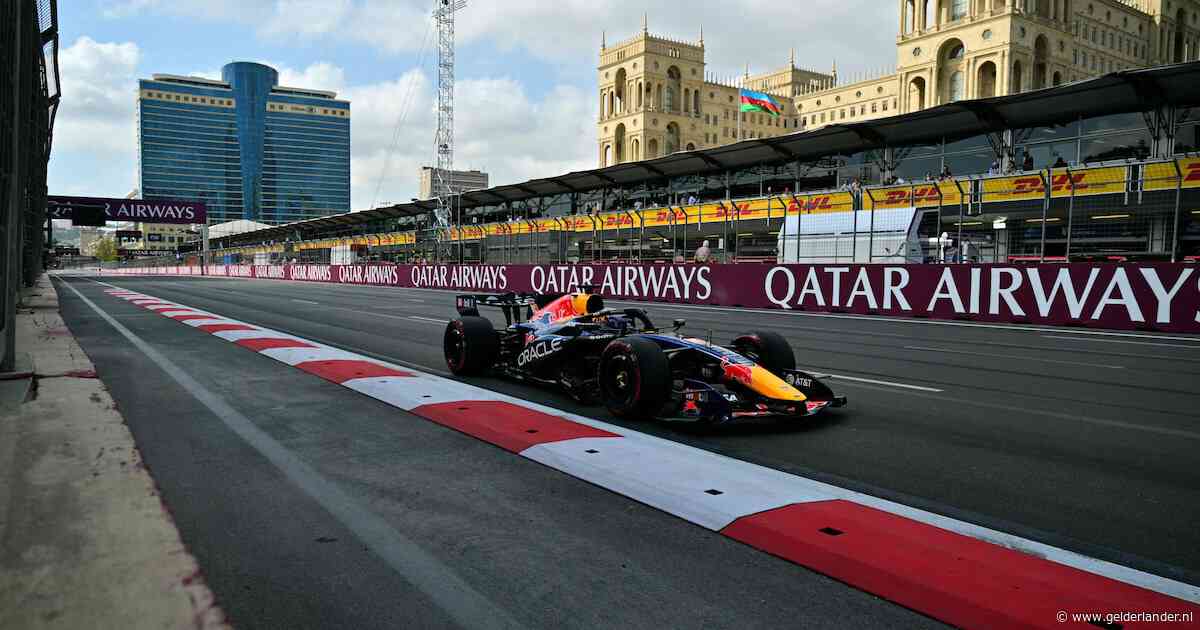 Max Verstappen verrast Mercedes in winderig Bakoe met snelste tijd in laatste training