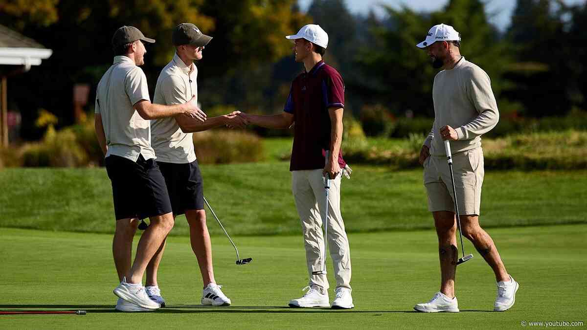 Hitting the links with Kristoffer Velde, Cole Bassett, Finn Surman and Ian Smith