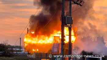 Firefighters rush to scene as blaze engulfs workshop building