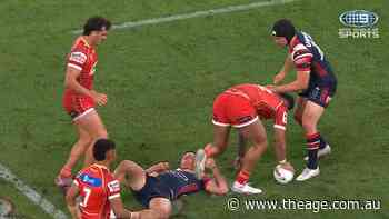 'Bit of friendly fire': Smith floored in tackle