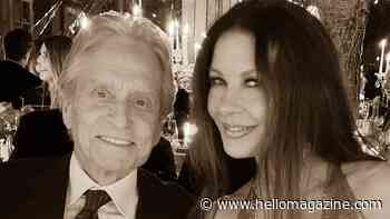 Bikini-clad Catherine Zeta-Jones passionately kisses Michael Douglas in dreamy ocean photo to celebrate their joint birthdays