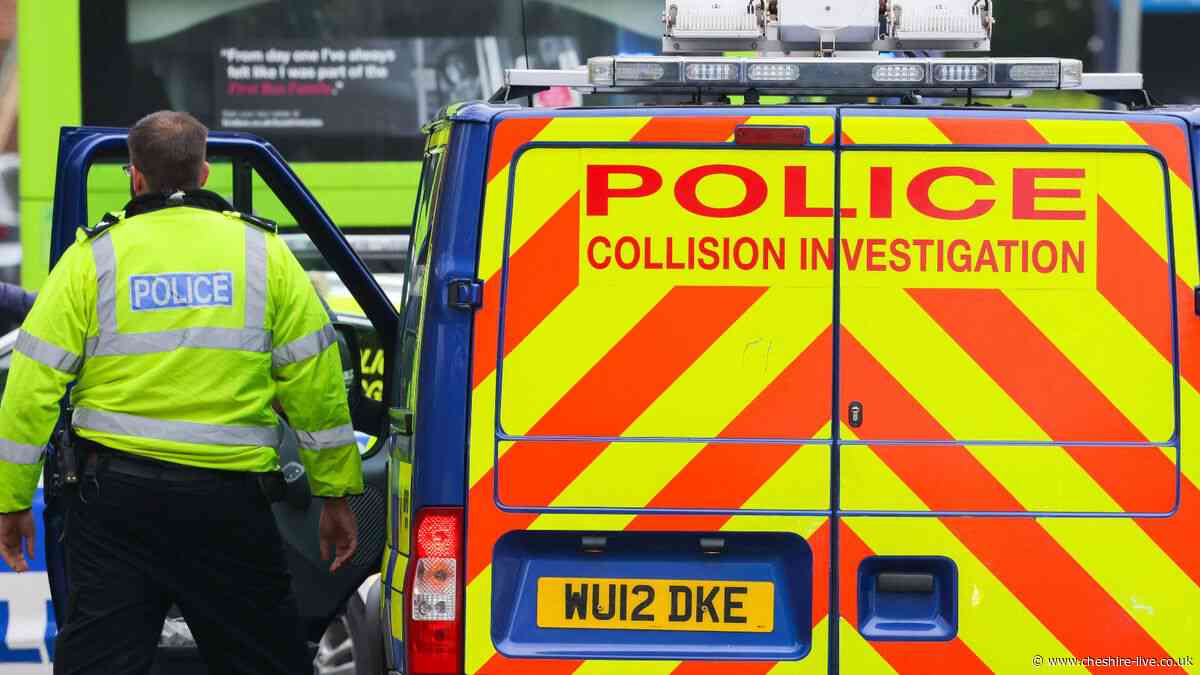 Biker suffers 'serious injuries' as police probe Cheshire A-road smash