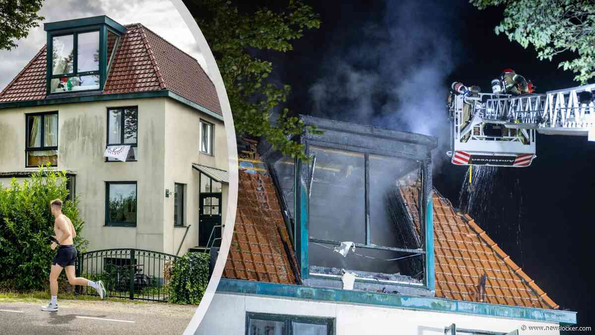Gekraakte miljoenenvilla op peperdure plek in vlammen op door brandstichting: ’Ik schrok me rot’