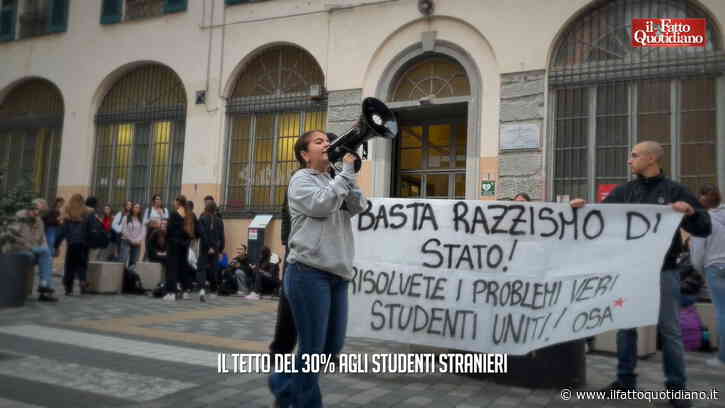 “Basta razzismo di Stato, occupatevi dei problemi veri”: la protesta degli studenti contro il tetto agli stranieri in classe