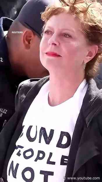 Susan Sarandon and Hannah Einbinder detained outside UN during protest