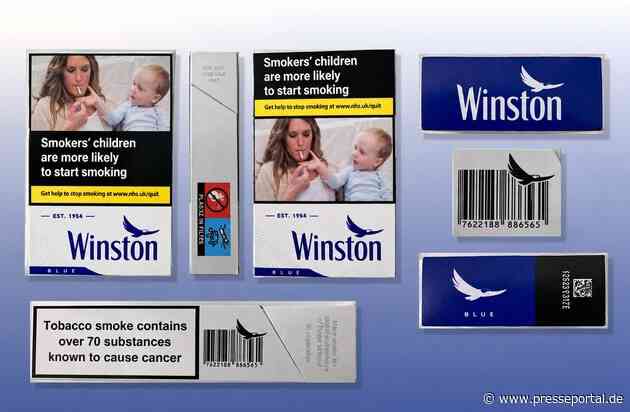 "Schmuggelzigarette der Woche": Gefälschte Winston? / Fehlende Steuerbanderole, falscher Barcode, auffällige Inhaltswerte