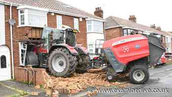 Tractor rammed into rival's house in ruthless 'law of the jungle' retaliation