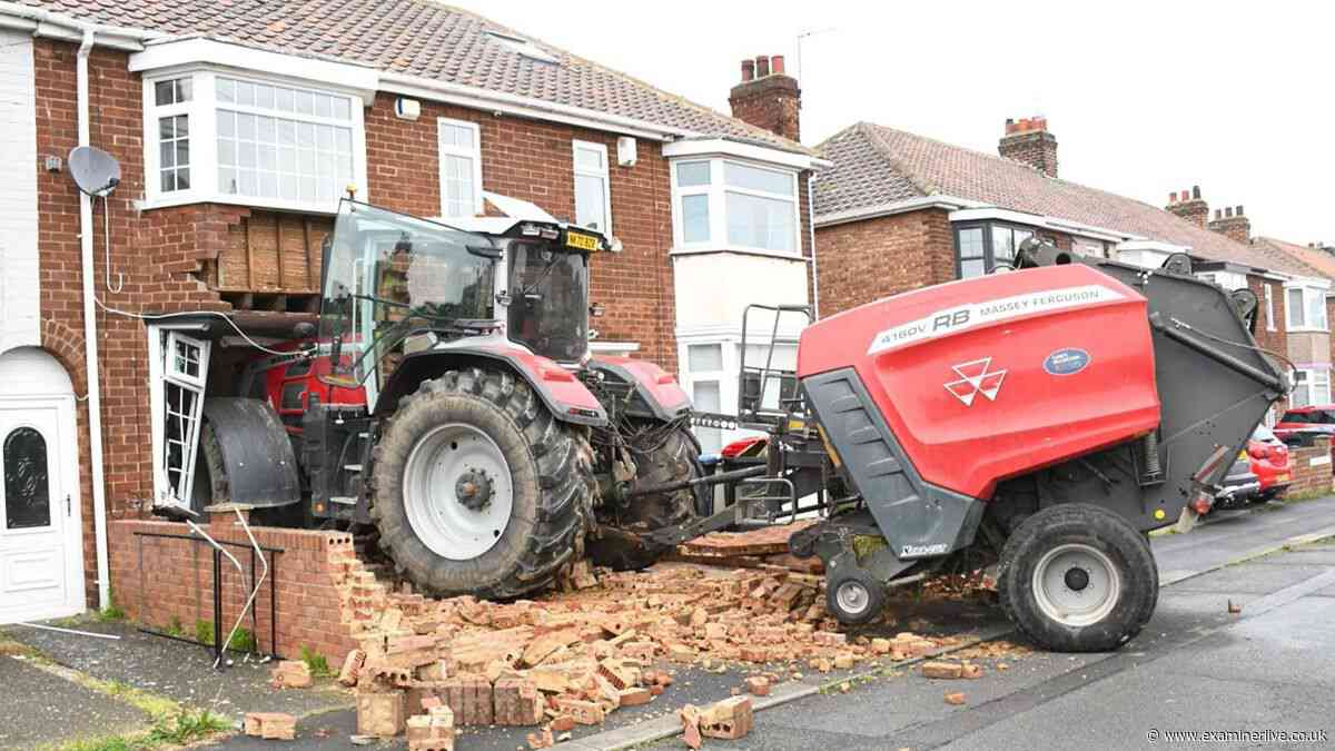 Tractor rammed into rival's house in ruthless 'law of the jungle' retaliation