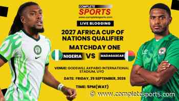 Nigeria Vs Madagascar Live Blogging: AFCON 2027 Qualification; Group L Matchday 1