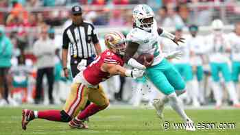 Sources: 49ers' Bosa to miss time with calf injury