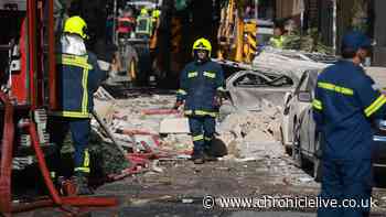 Five people missing after huge explosion causes building to collapse in Athens