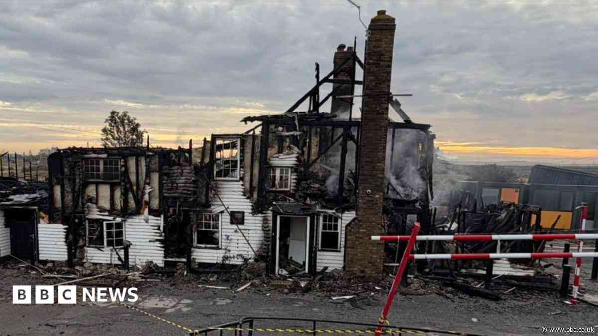 Arson arrest after fire ravages Grade II listed pub