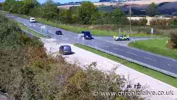 Footage shows another driver going the wrong way on A1 at notorious Northumberland junction
