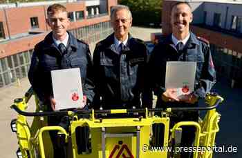 FW Ratingen: Zwei neue Brandmeister für die Feuerwehr Ratingen