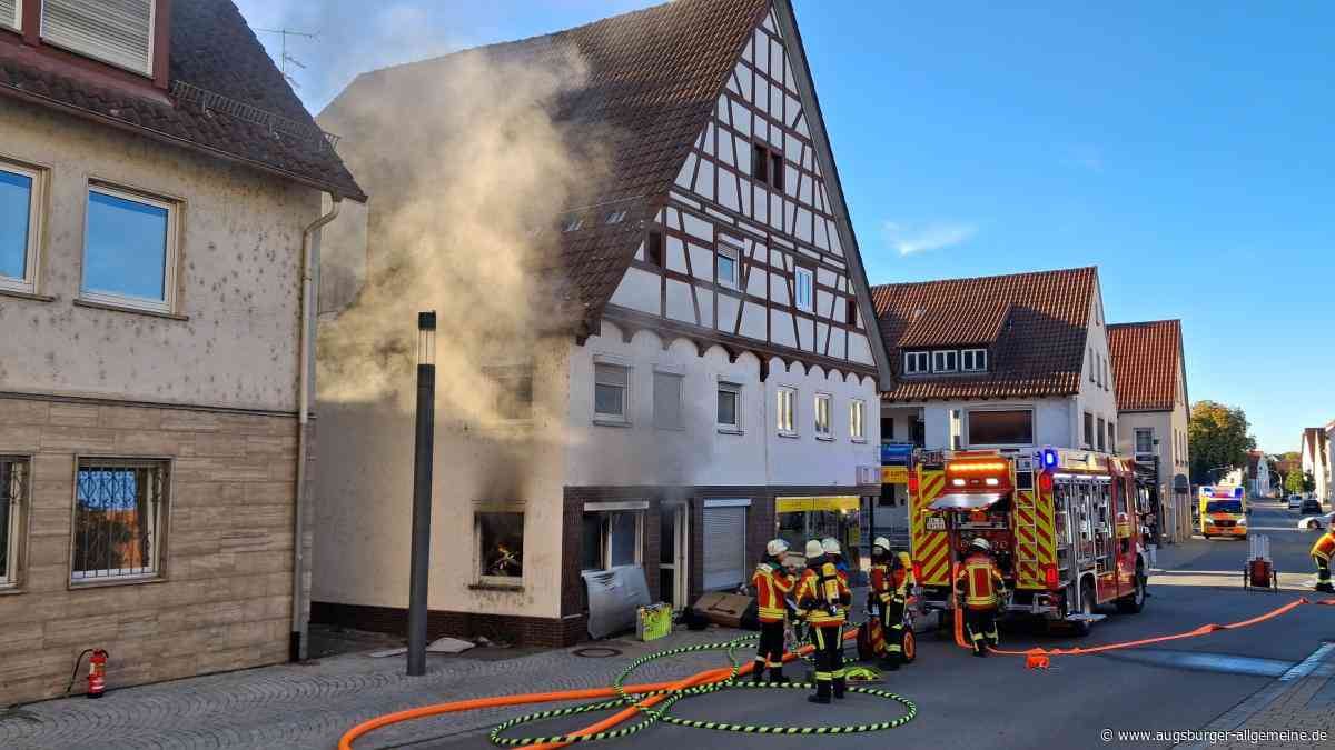 Feuer in Dietenheim: Einsatzkräfte können Brand in der Ortsmitte schnell löschen