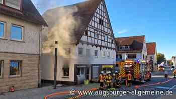 Feuer in Dietenheim: Einsatzkräfte können Brand in der Ortsmitte schnell löschen