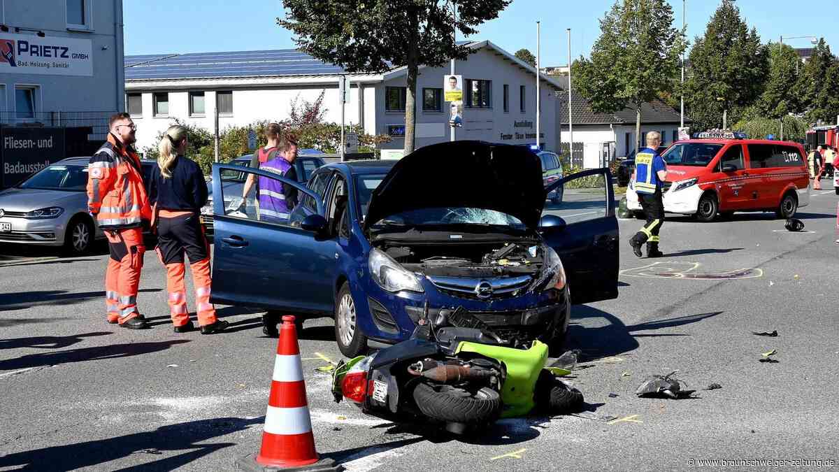 Verkehrsunfall in Wolfenbüttel: 59-jähriger Mofa-Fahrer schwer verletzt