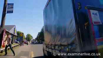 Horror footage as man careers into multiple cars as passenger screams 'use the brakes'
