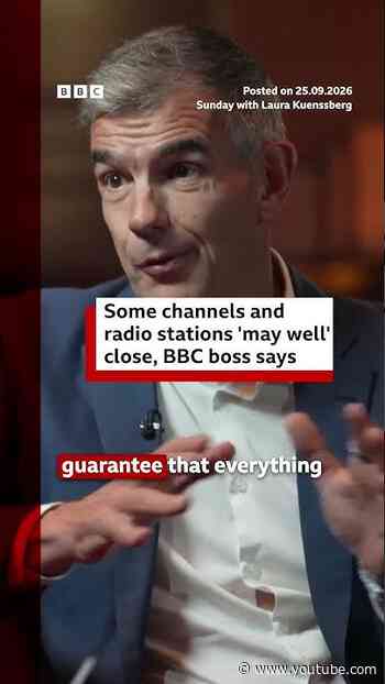 Some BBC channels and radio stations 'may well' have to close, BBC boss says. #BBCNews