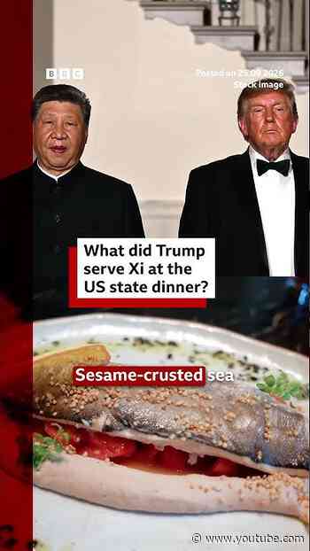 What did Donald Trump serve Xi Jinping at the US state dinner? #BBCNews