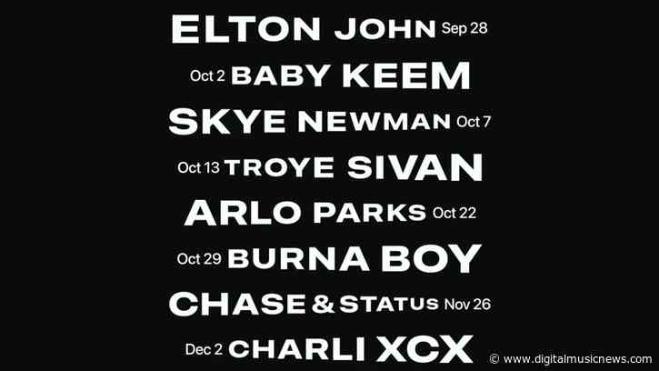 Apple Music Hall Announces First Run of Live Shows, Including Elton John, Charli XCX, Troye Sivan, Burna Boy, Baby Keem, and More