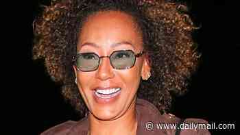 Mel B, 51, channels Scary Spice in leopard print accessories and PVC mini on date night with husband Rory McPhee, 38, in Beverly Hills